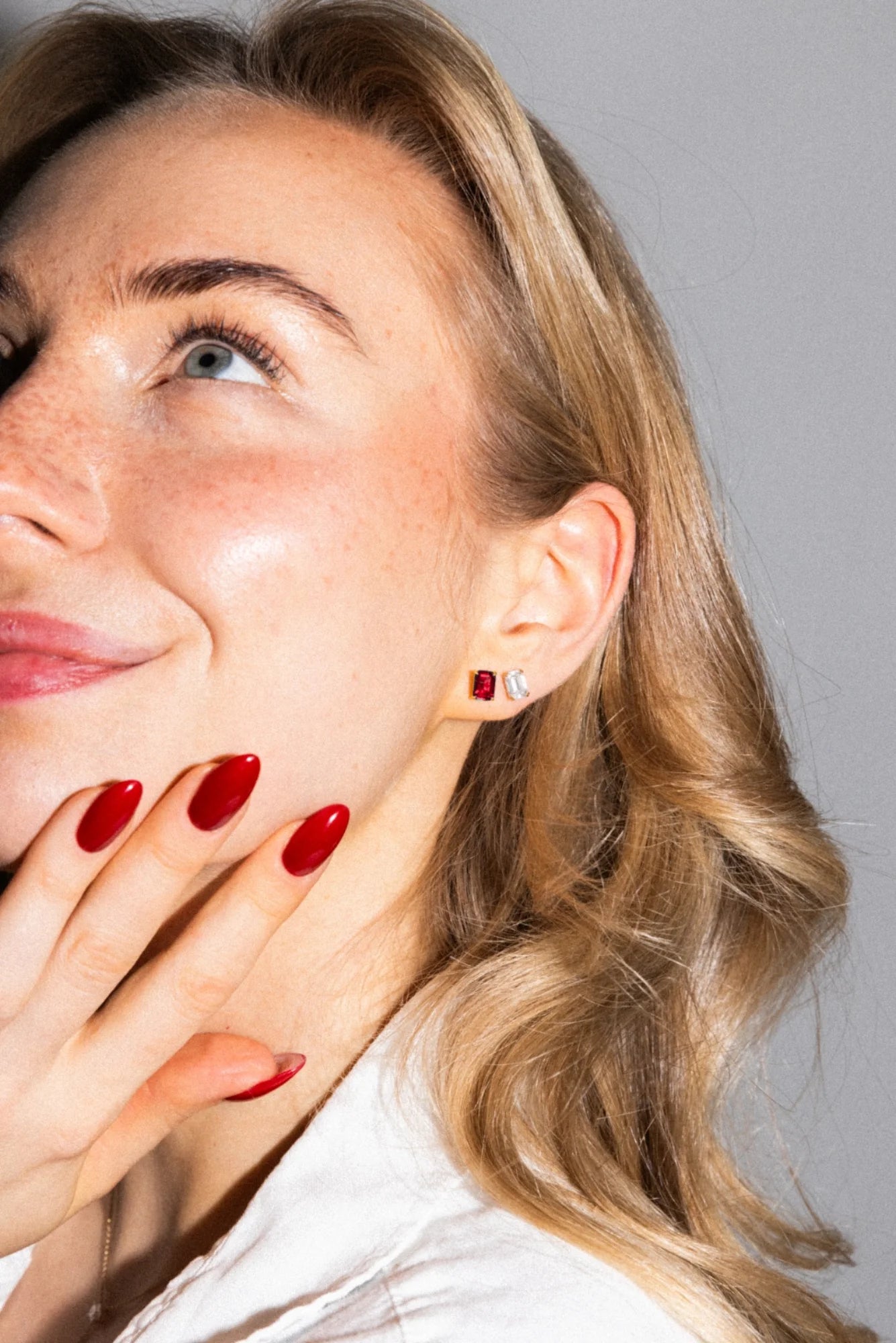 Jardin Stud Earrings Ruby