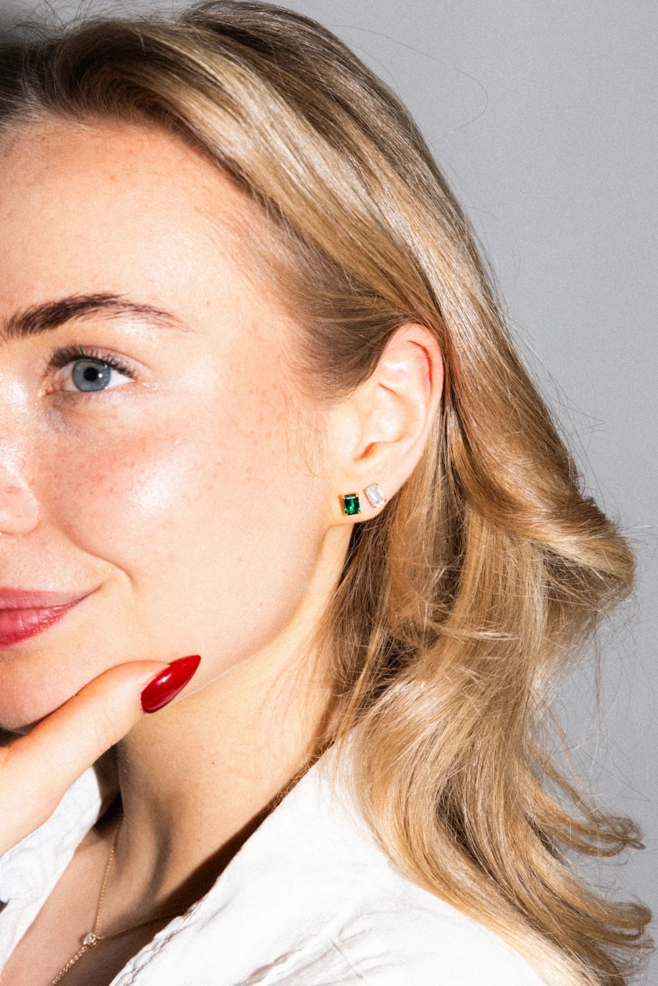 Jardin Stud Earrings Emerald