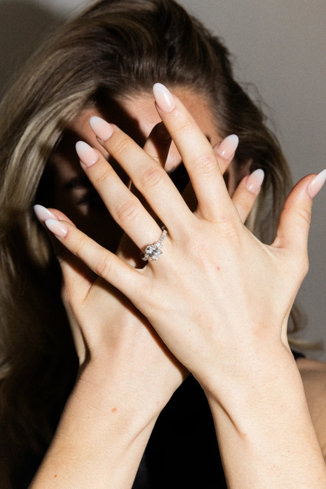Bonded Trilogy Oval Pavé Ring