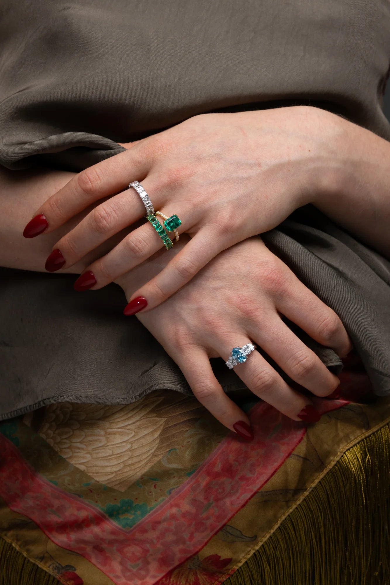 Jardin Eternity Ring Emerald