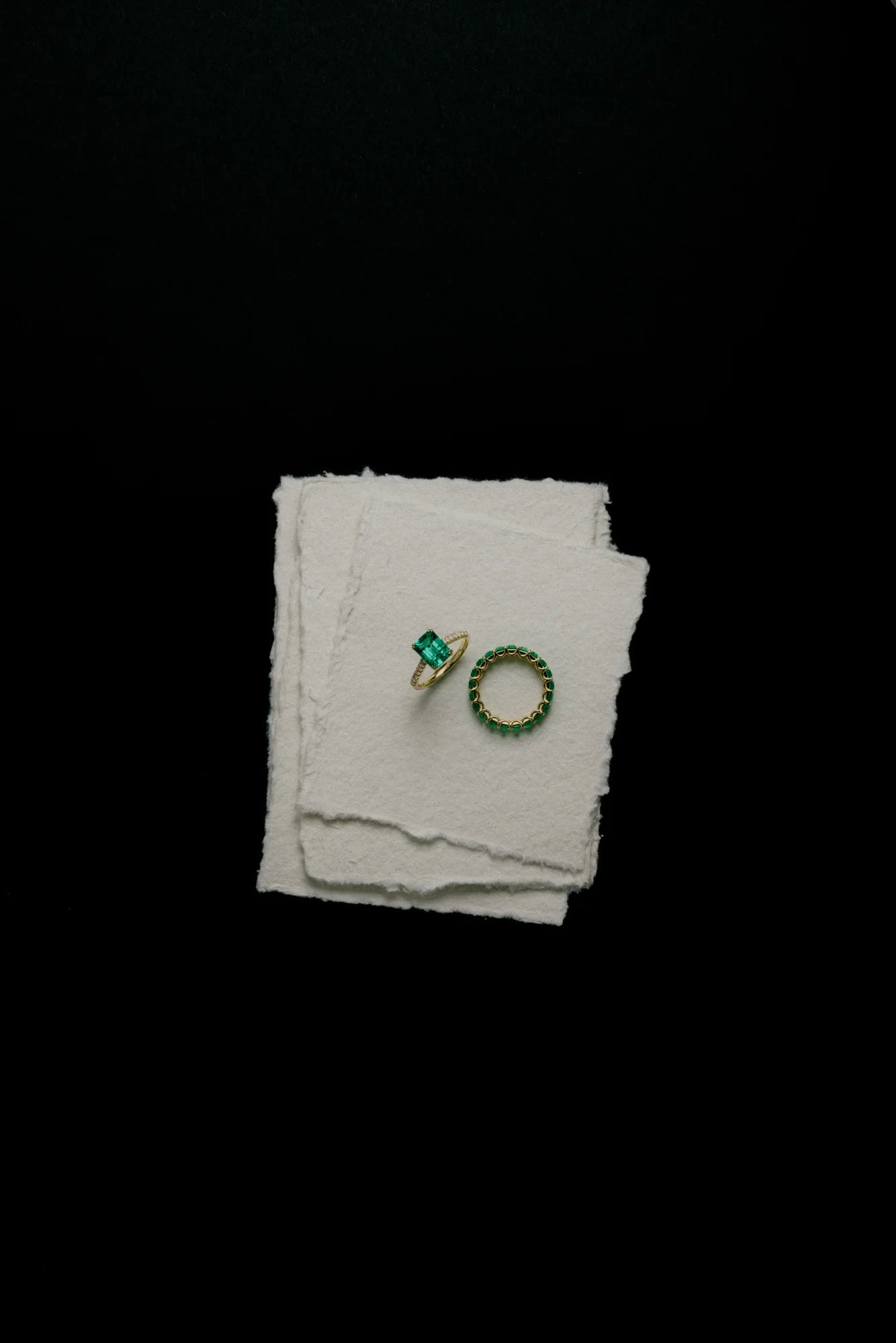 Jardin Pavé Ring Emerald