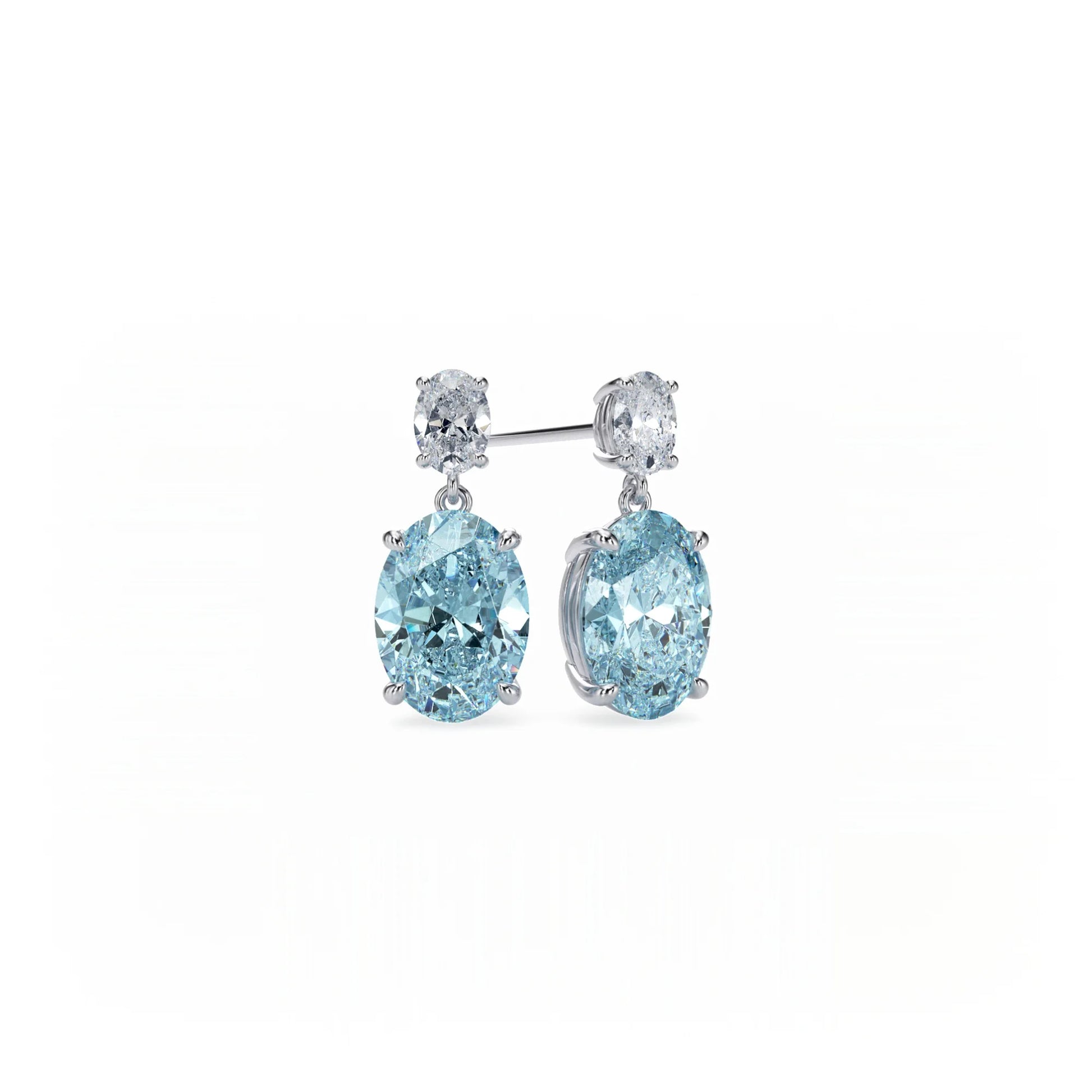 Aura Drop Earrings Blue Diamond
