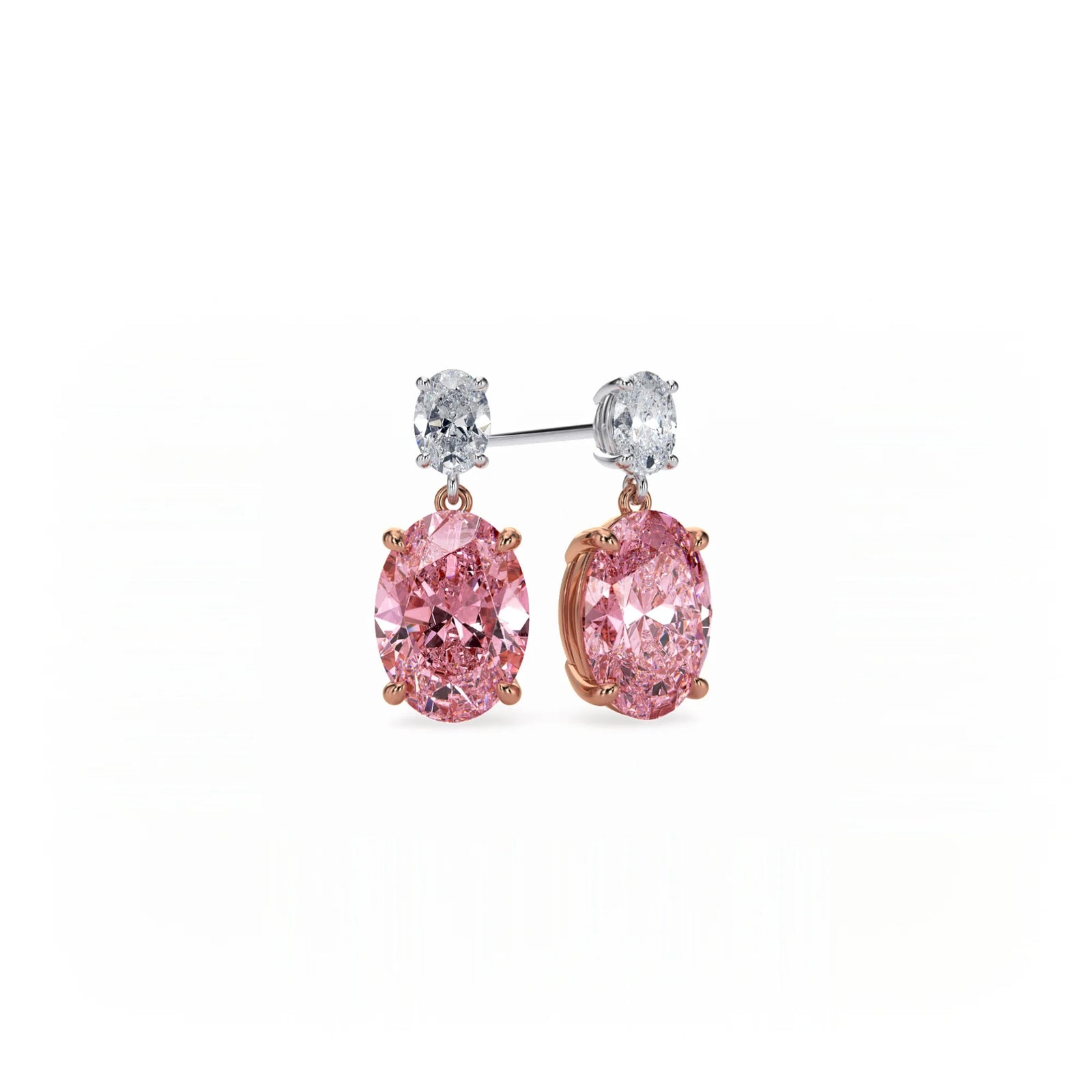 Aura Drop Earrings Pink Diamond