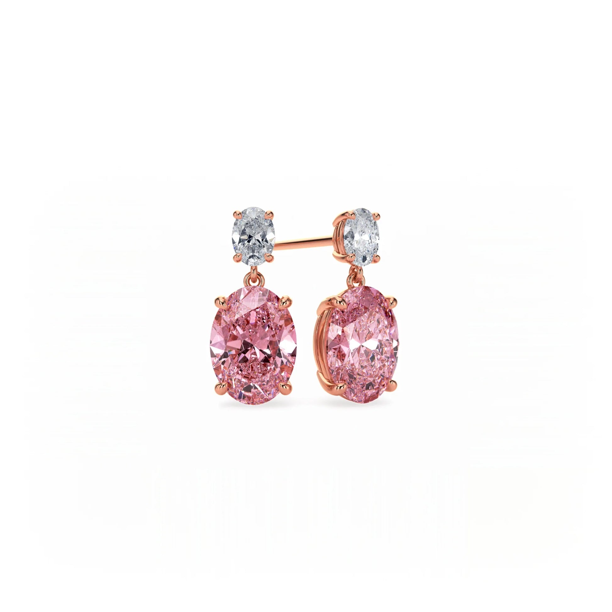Aura Drop Earrings Pink Diamond