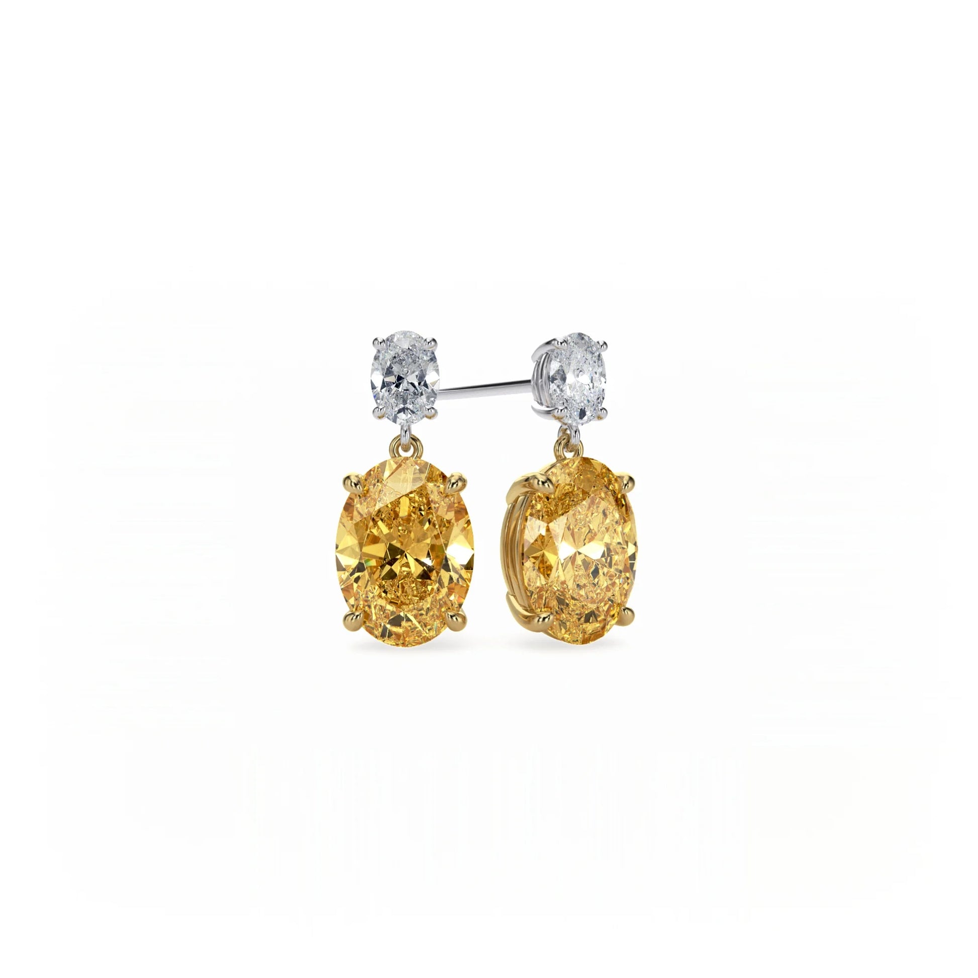 Aura Drop Earrings Yellow Diamond