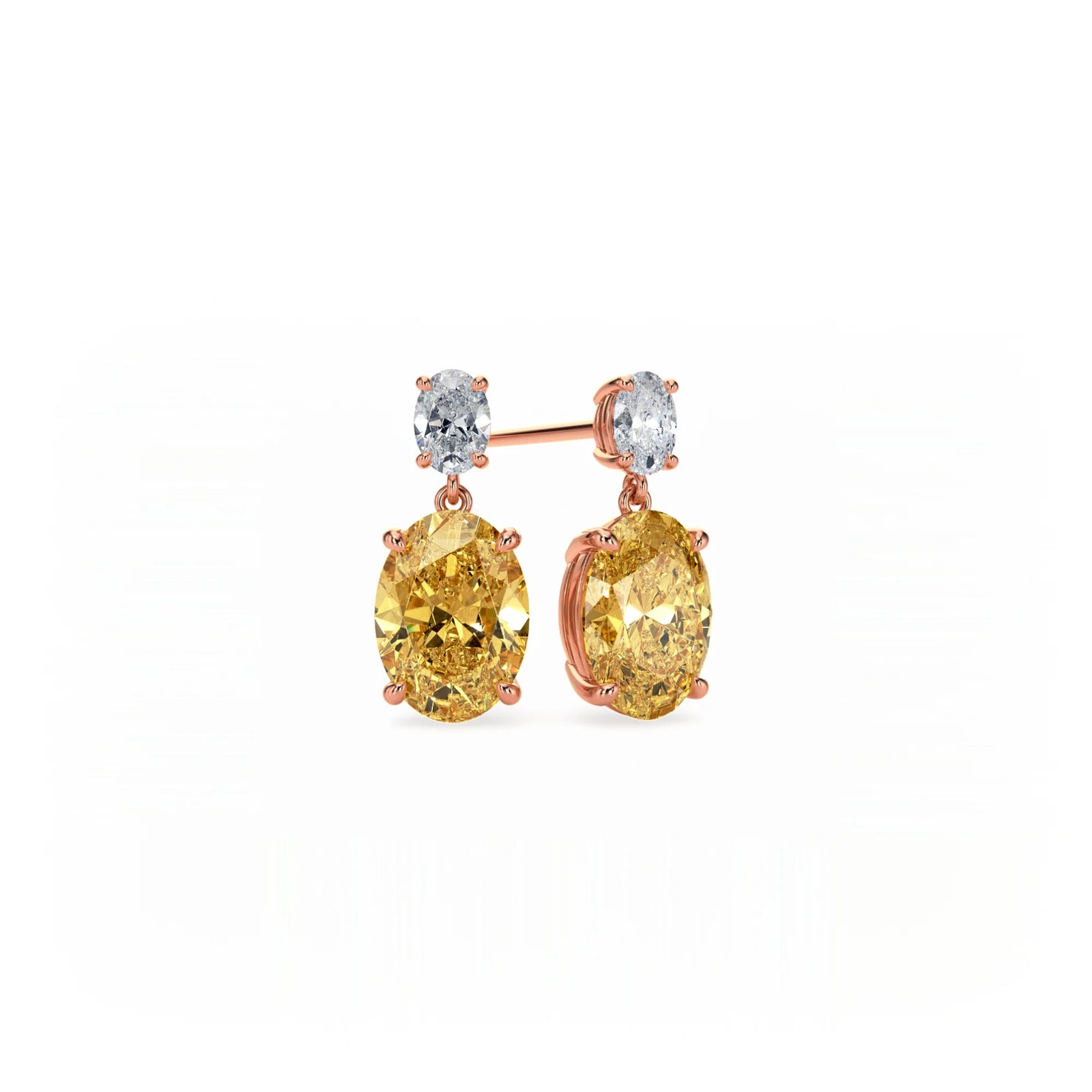 Aura Drop Earrings Yellow Diamond