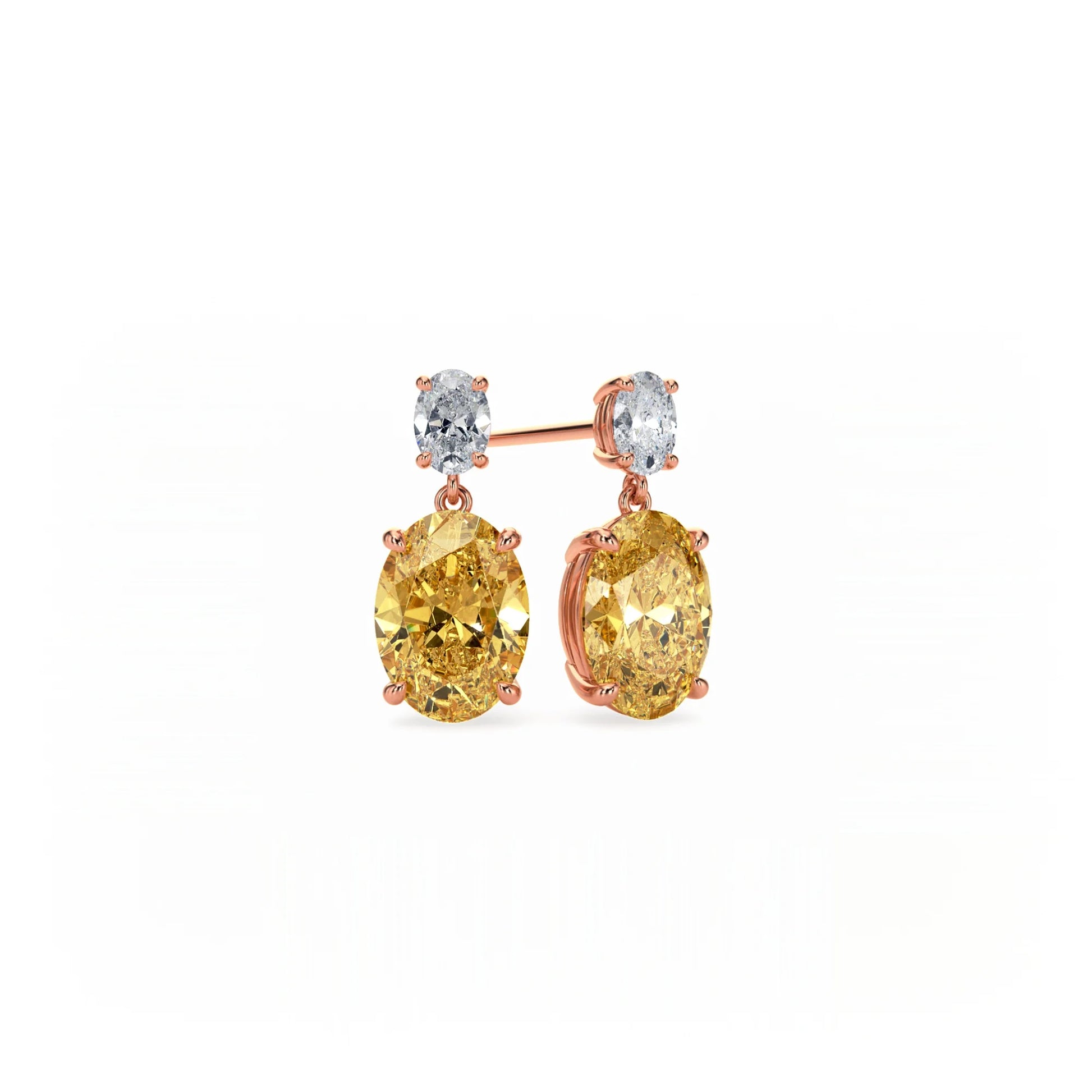 Aura Drop Earrings Yellow Diamond
