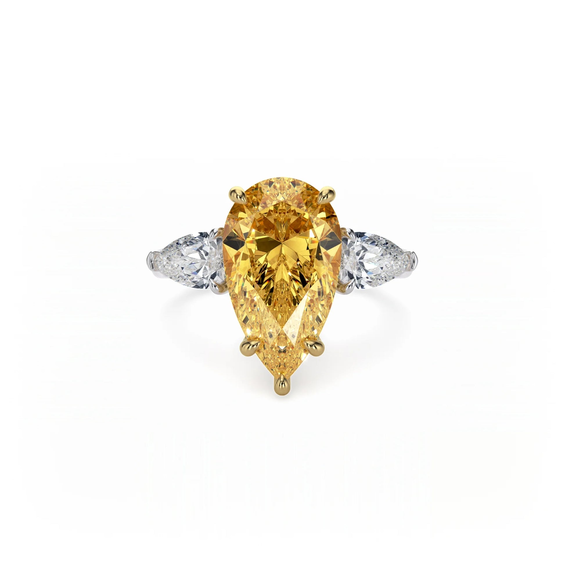 Aura Trilogy Pear Ring Yellow Diamond