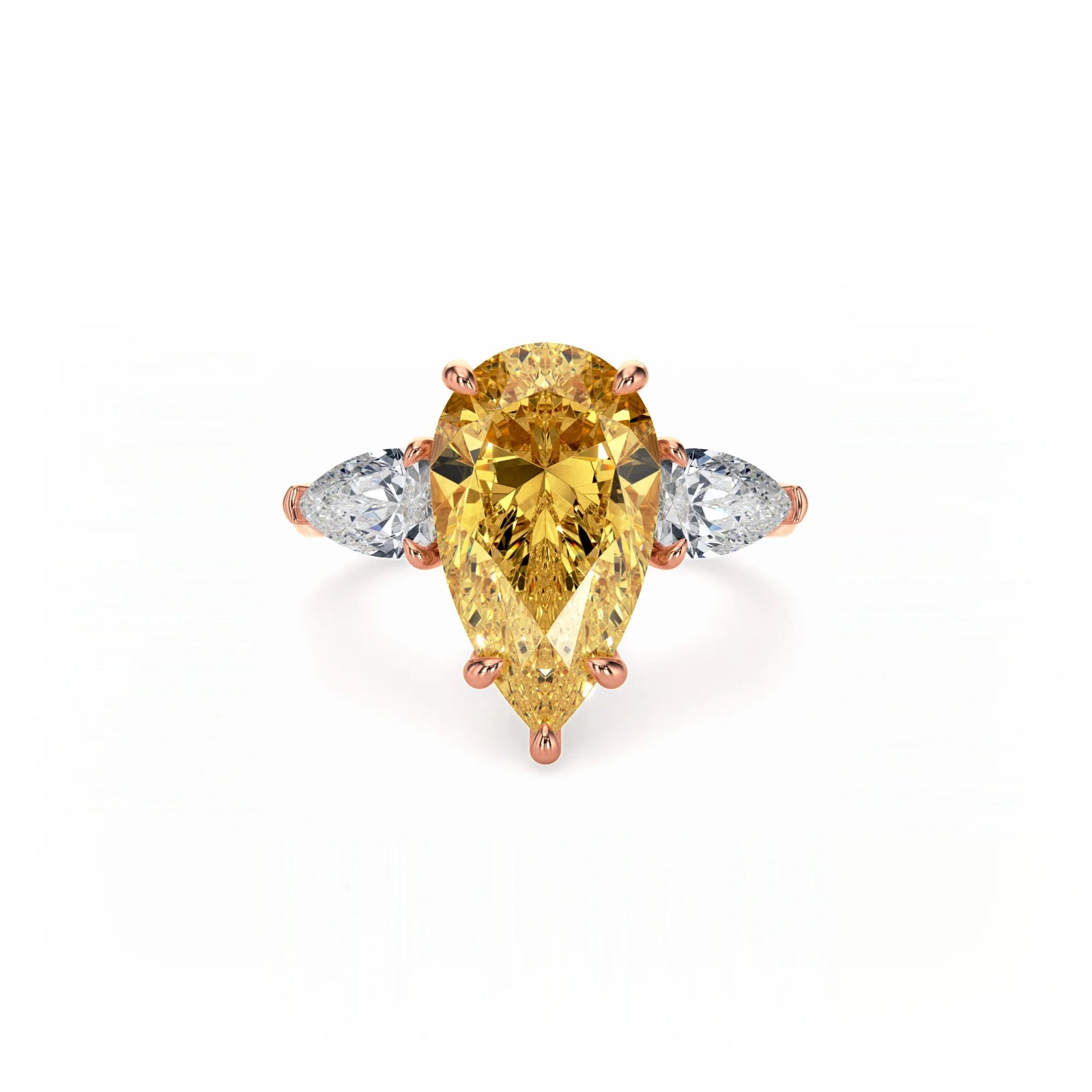 Aura Trilogy Pear Ring Yellow Diamond