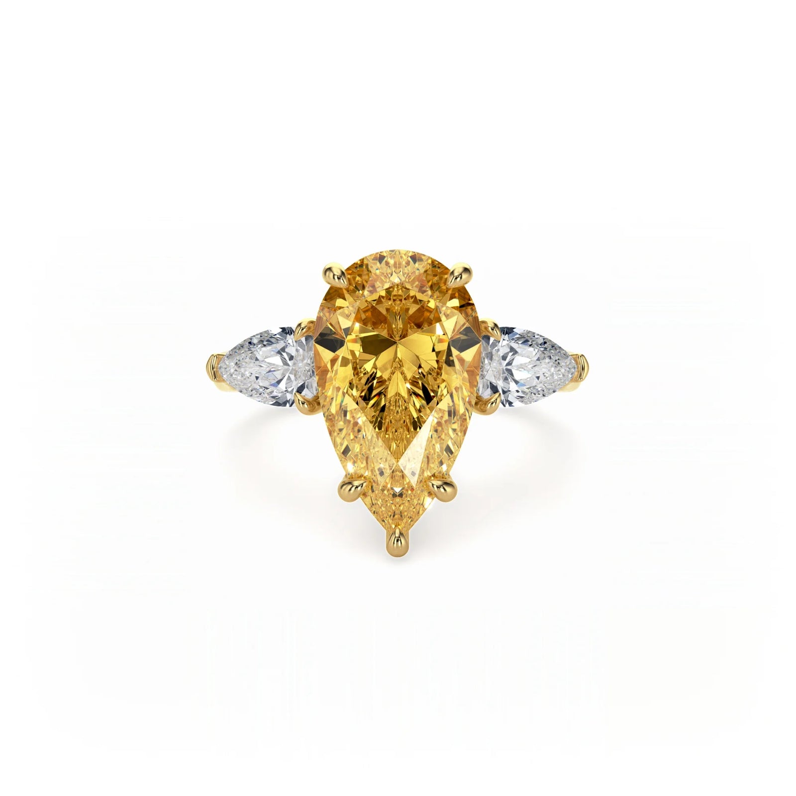 Aura Trilogy Pear Ring Yellow Diamond