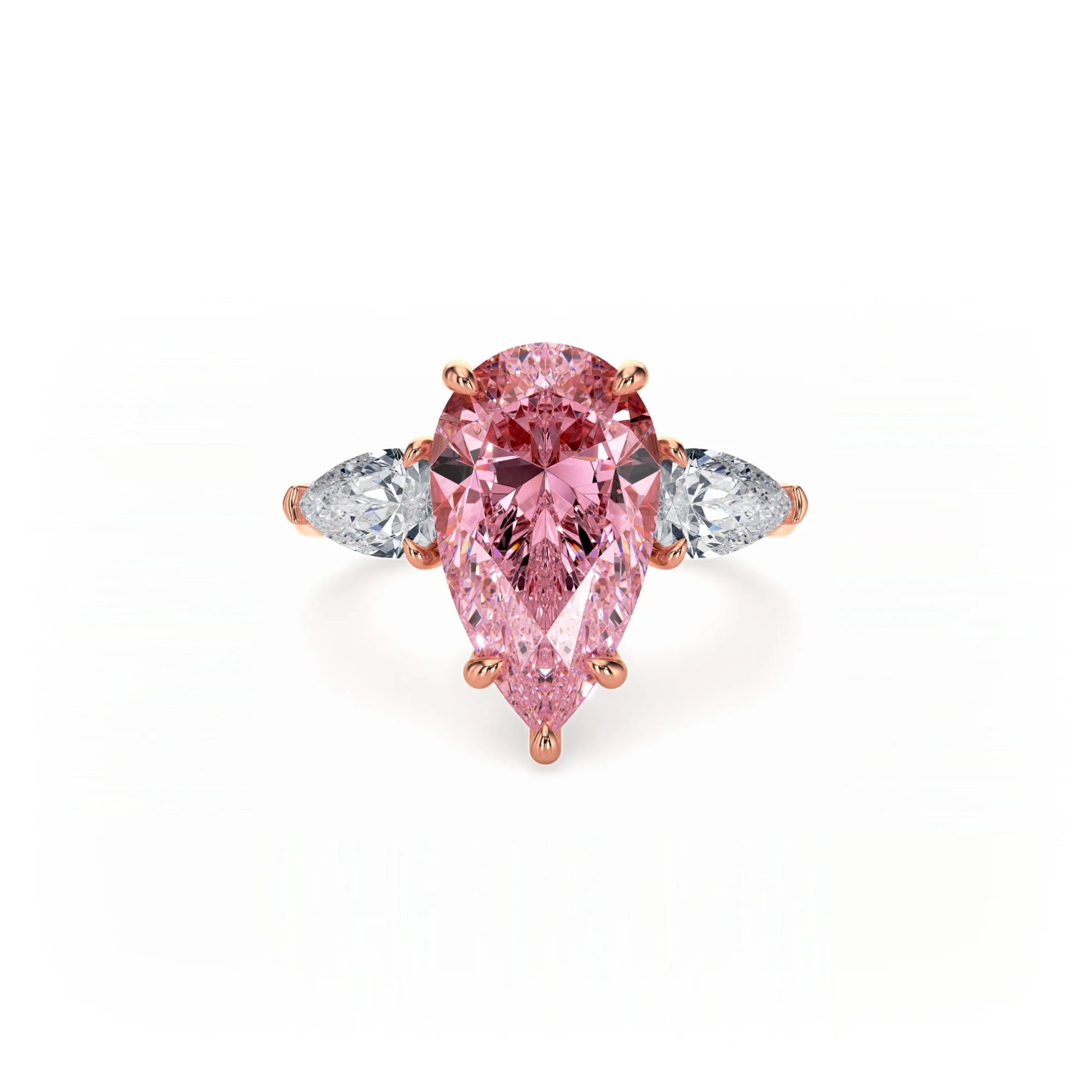 Aura Trilogy Pear Ring Pink Diamond