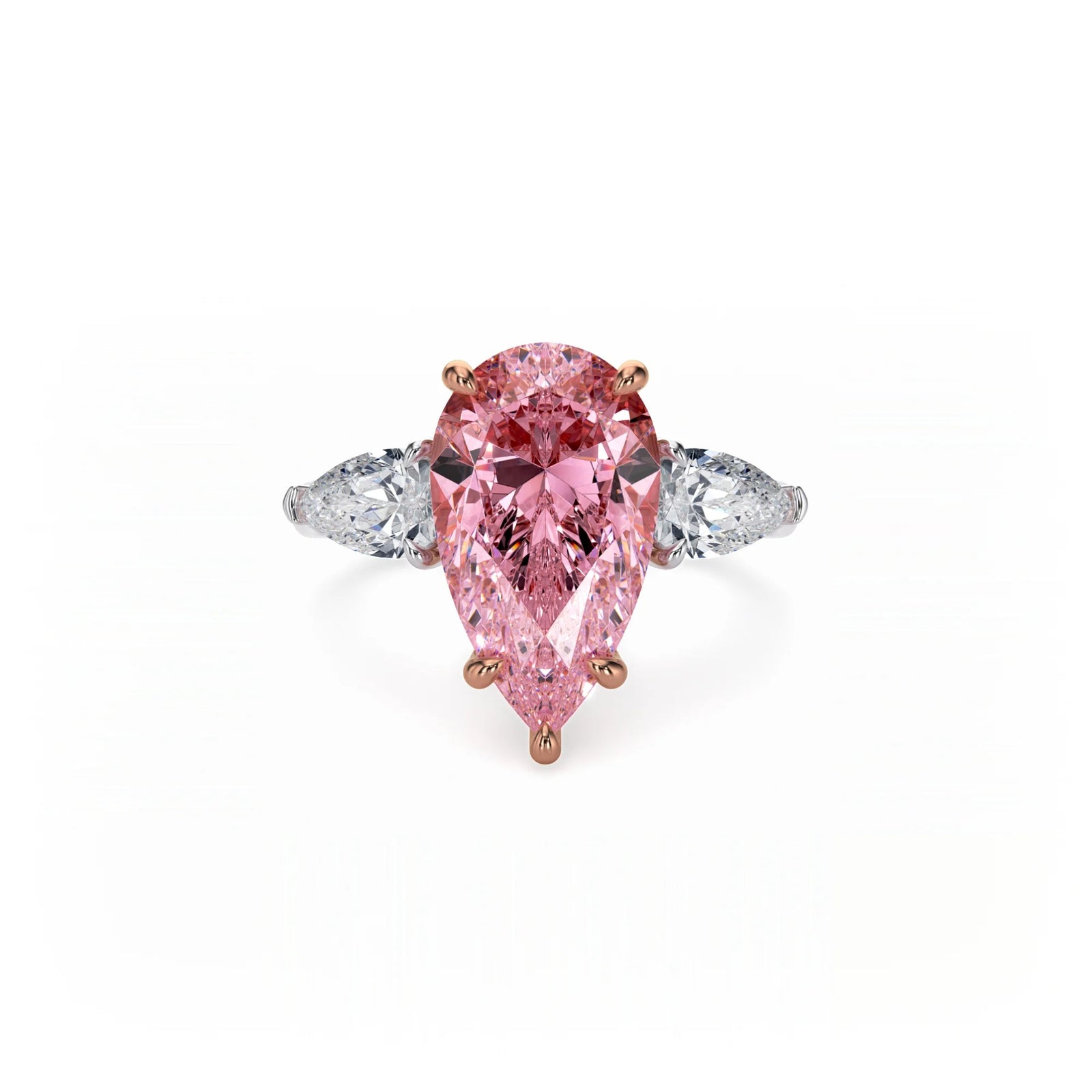 Aura Trilogy Pear Ring Pink Diamond