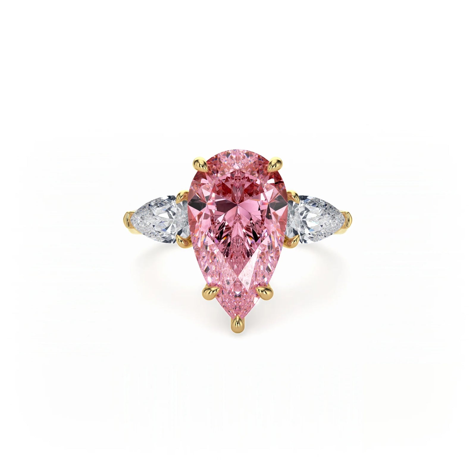 Aura Trilogy Pear Ring Pink Diamond