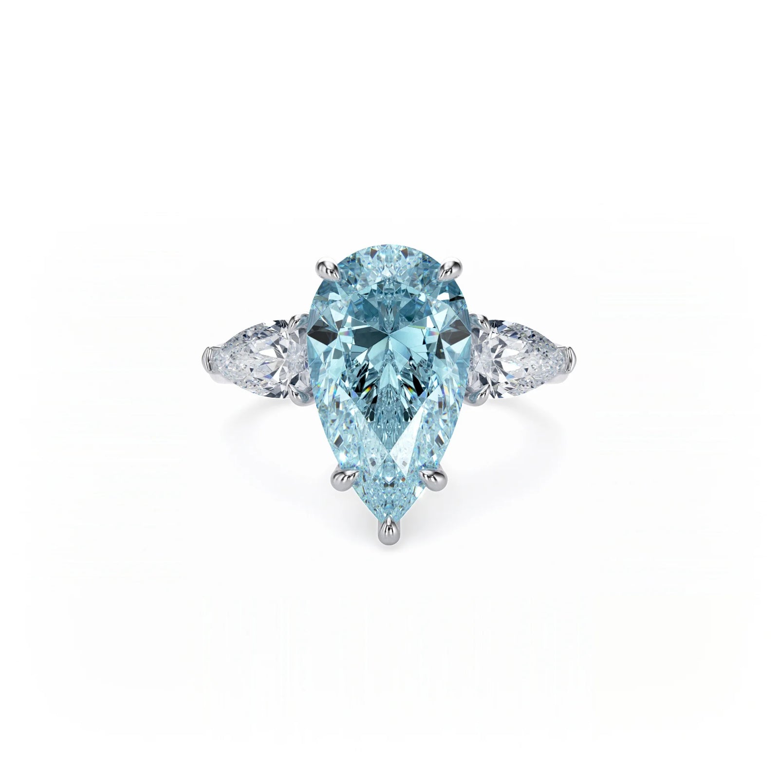 Aura Trilogy Pear Ring Blue Diamond