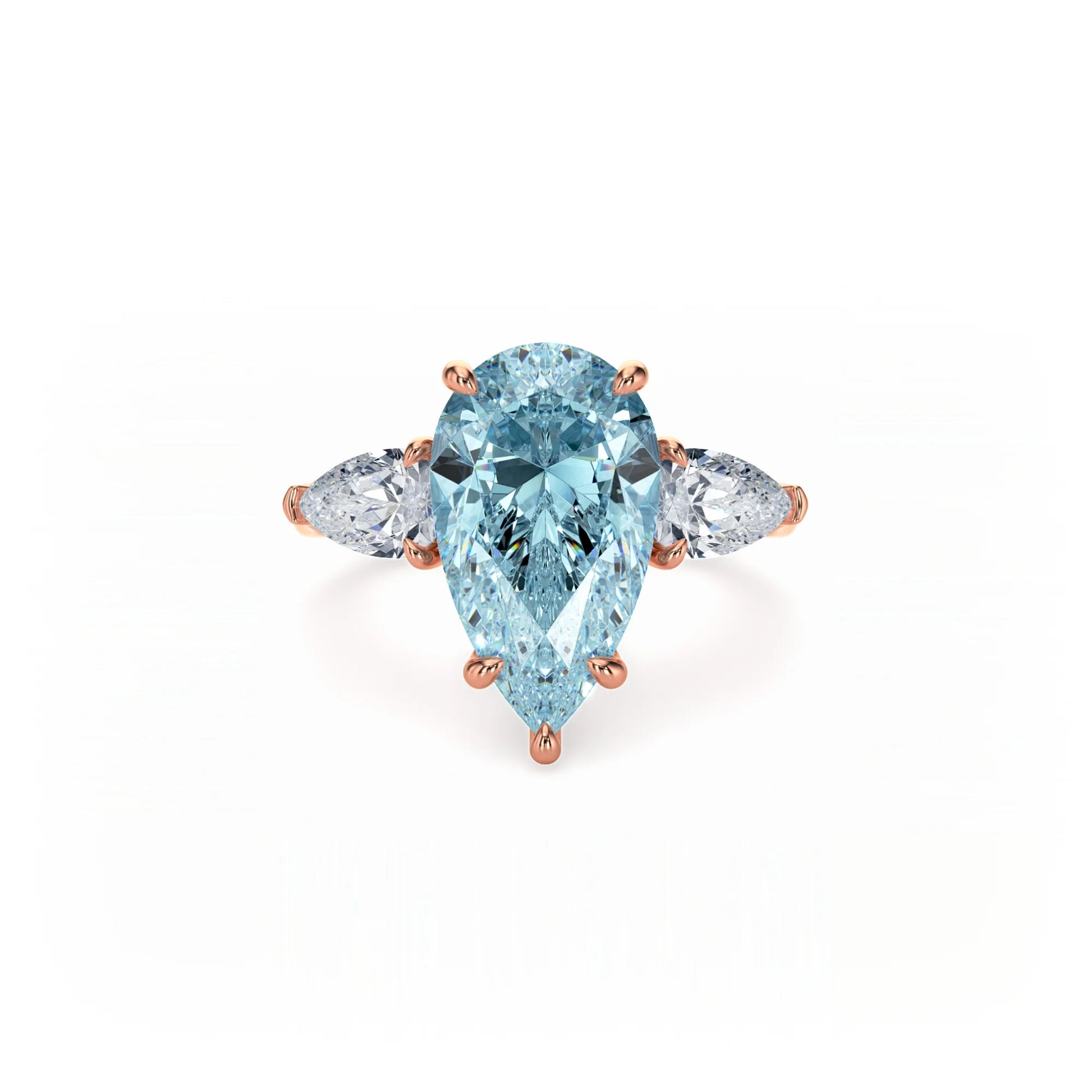 Aura Trilogy Pear Ring Blue Diamond