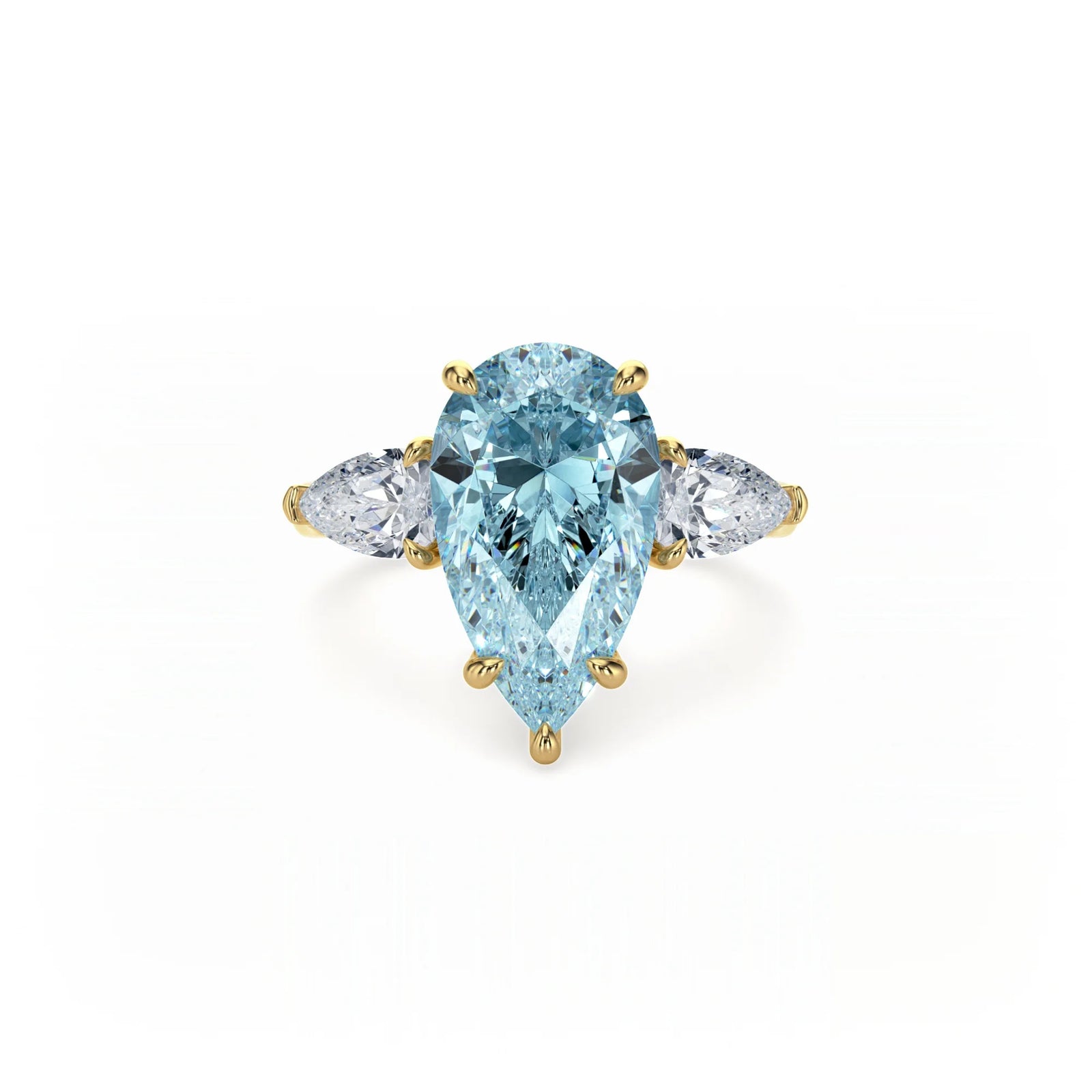 Aura Trilogy Pear Ring Blue Diamond