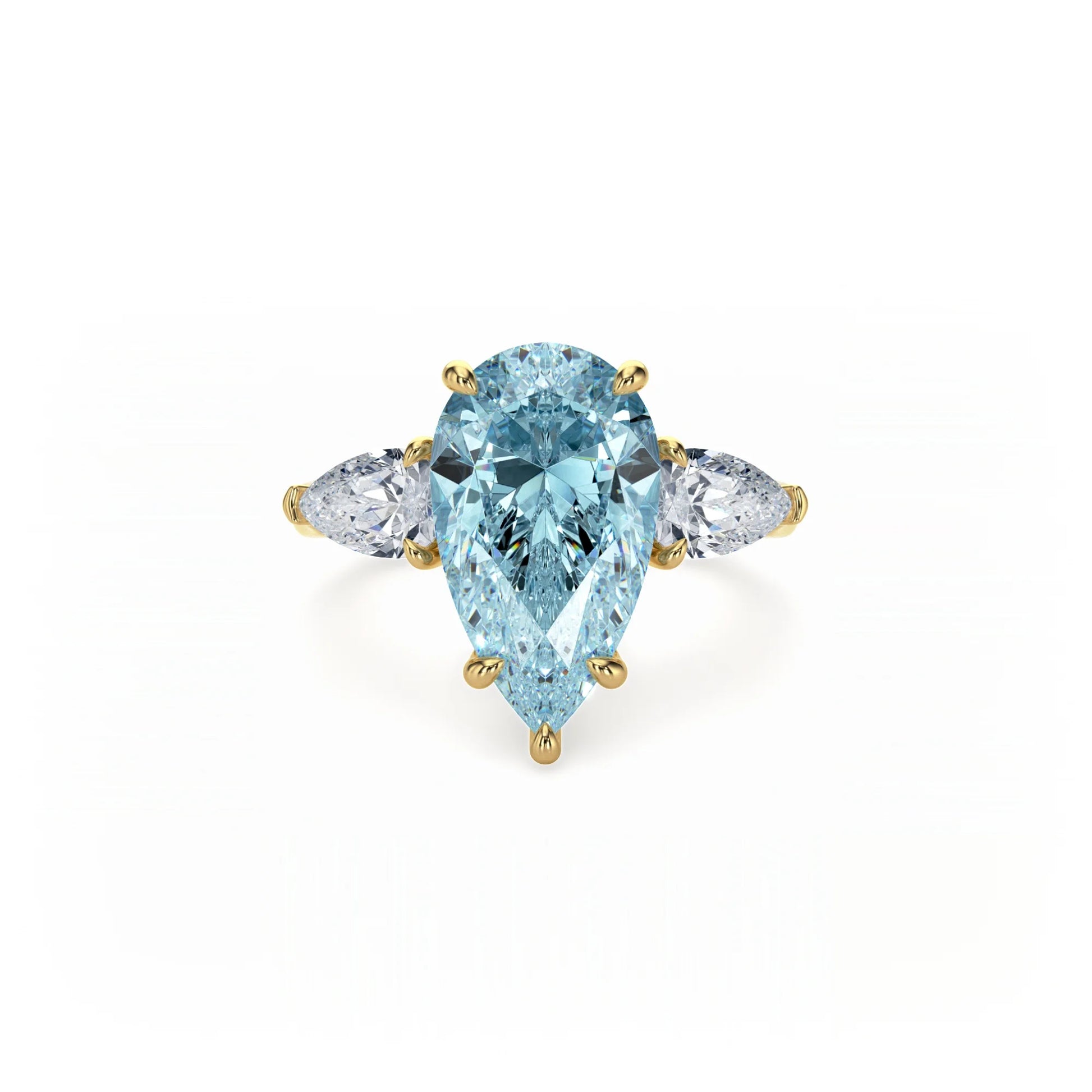 Aura Trilogy Pear Ring Blue Diamond