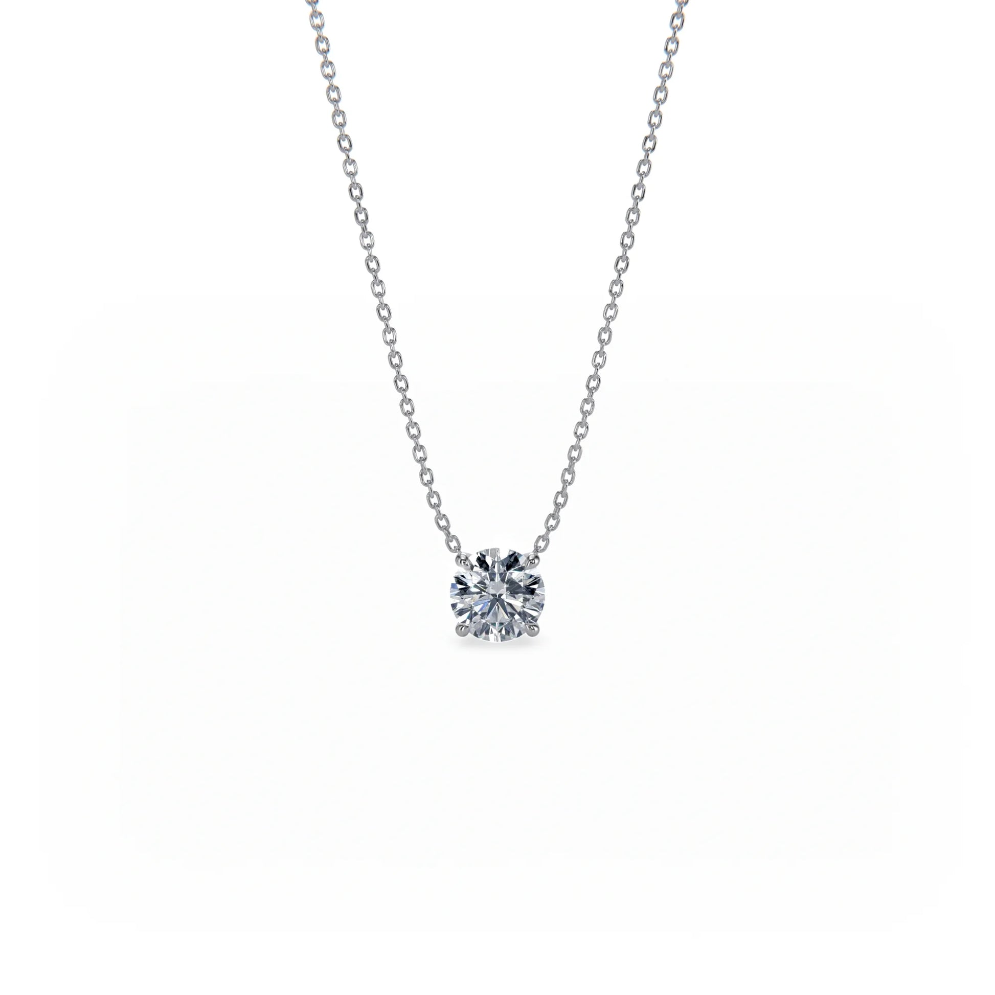 Signature Solitaire Diamond Pendant Necklace