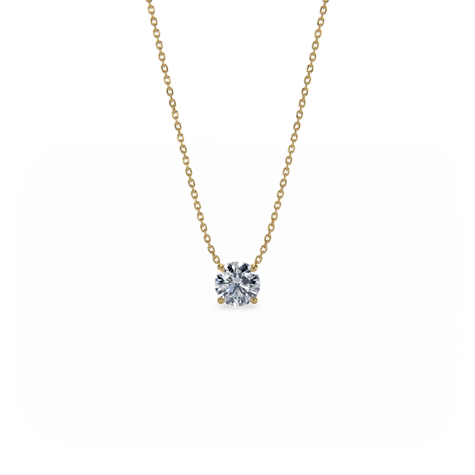 Signature Solitaire Diamond Pendant Necklace