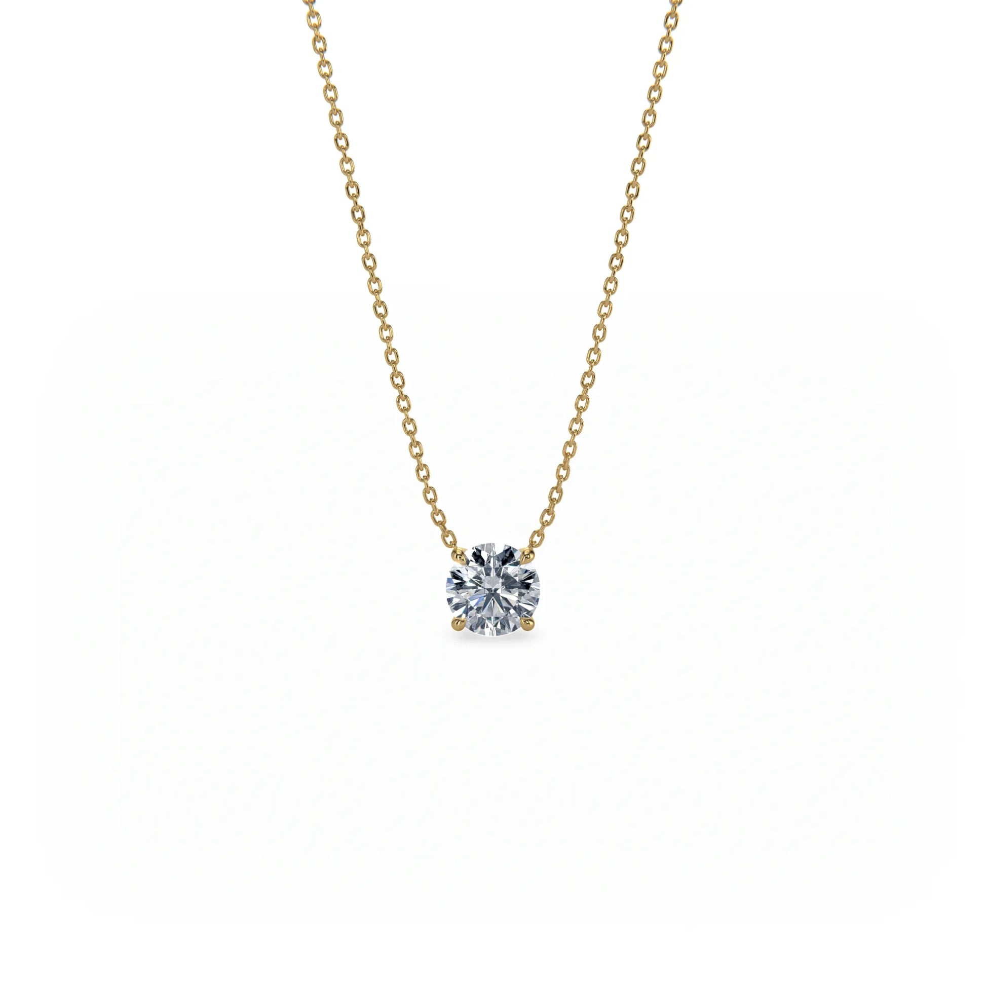 Signature Solitaire Diamond Pendant Necklace
