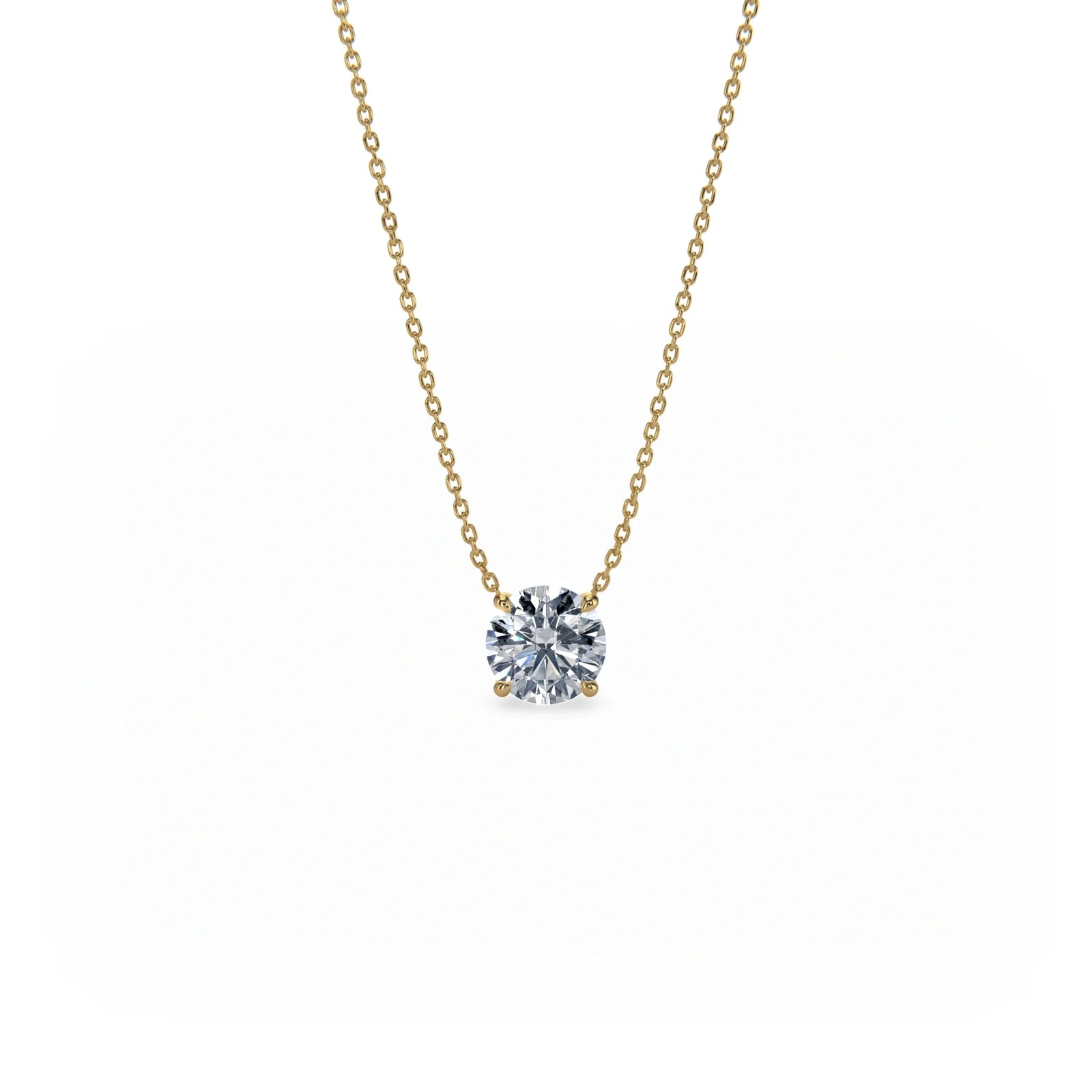 Signature Solitaire Diamond Pendant Necklace