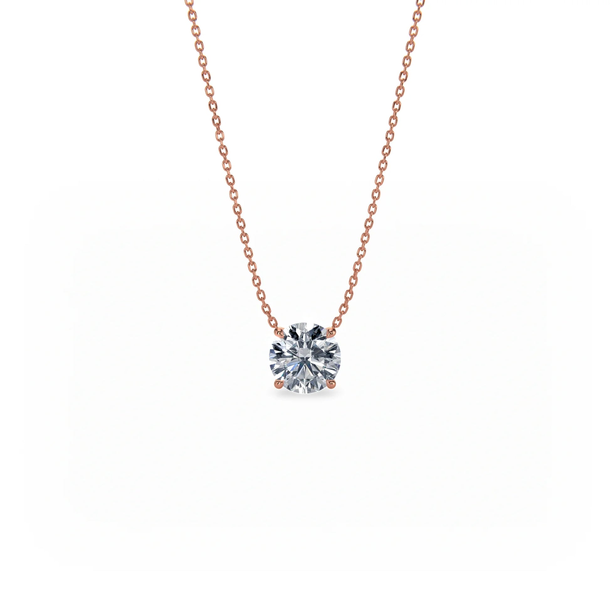 Signature Solitaire Diamond Pendant Necklace