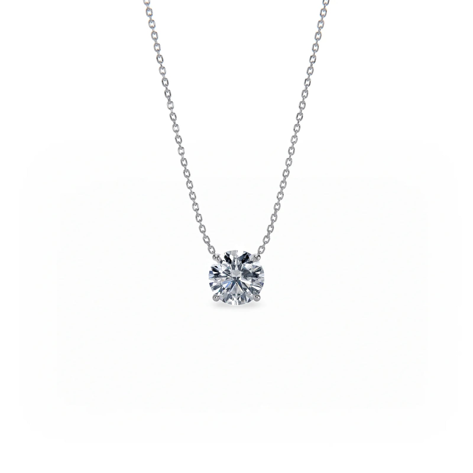 Signature Solitaire Diamond Pendant Necklace