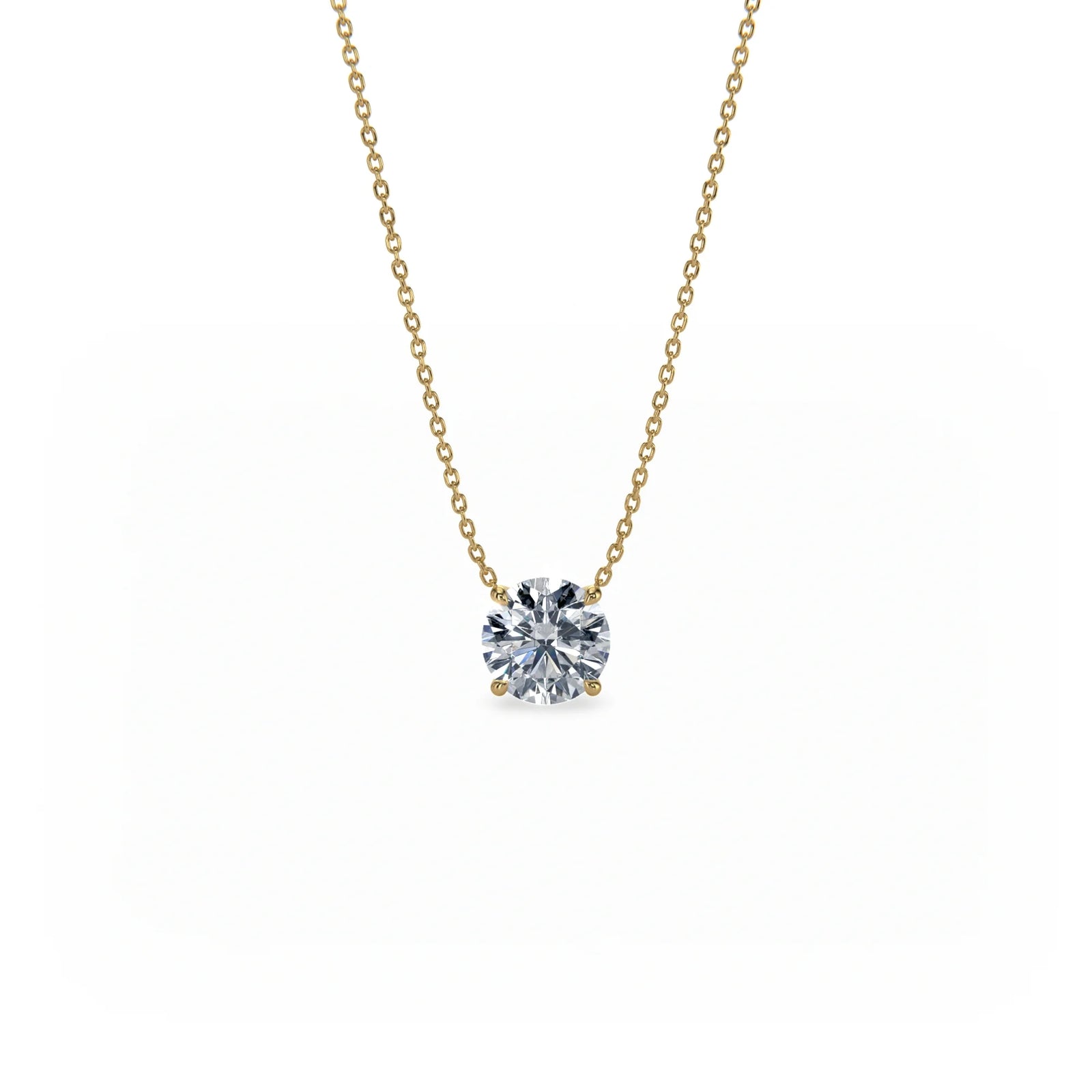 Signature Solitaire Diamond Pendant Necklace