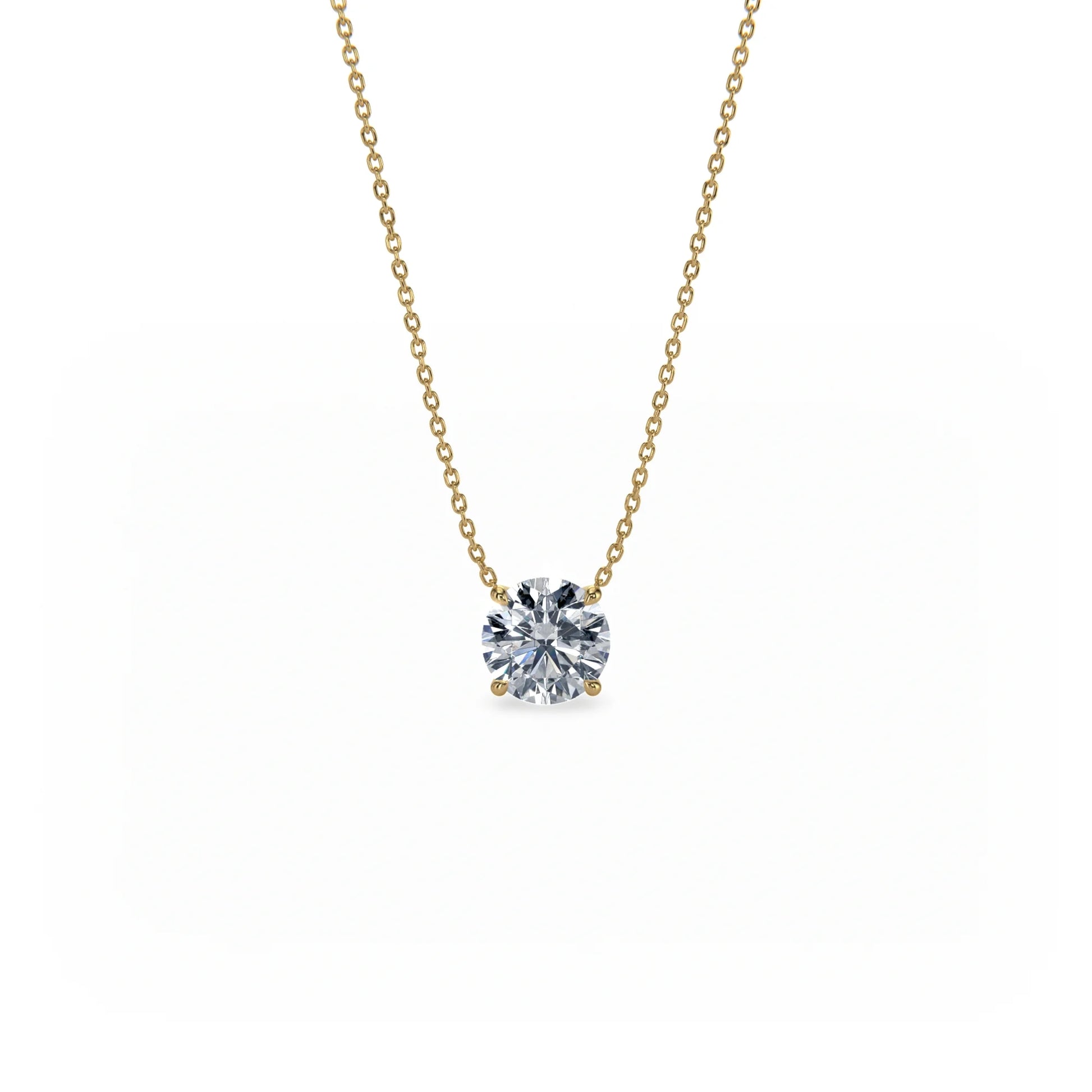 Signature Solitaire Diamond Pendant Necklace