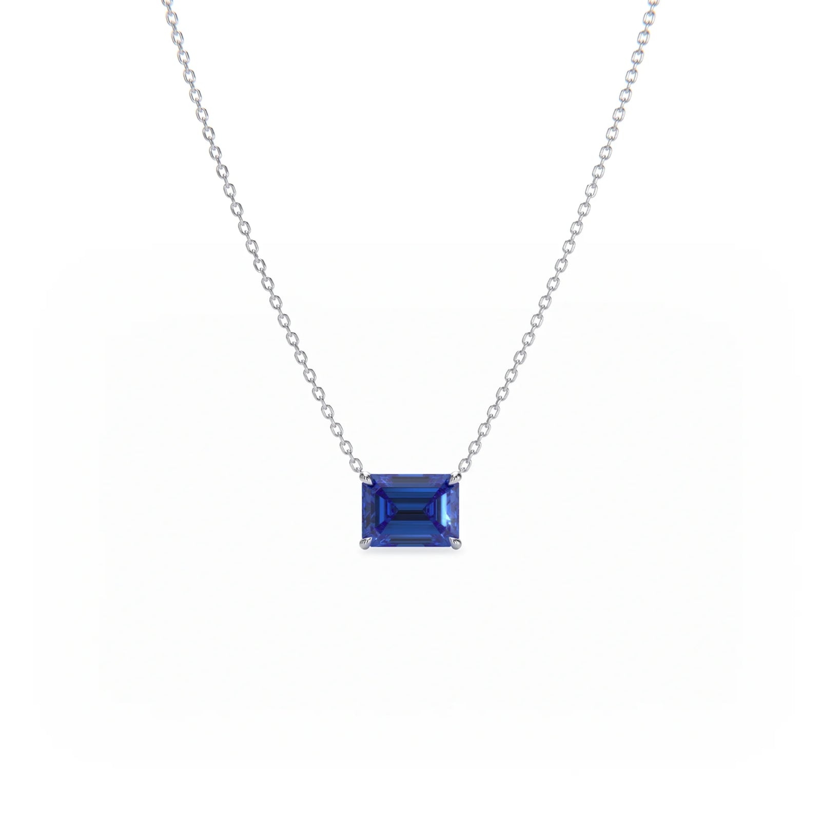 Jardin Solitaire Pendant Necklace Sapphire