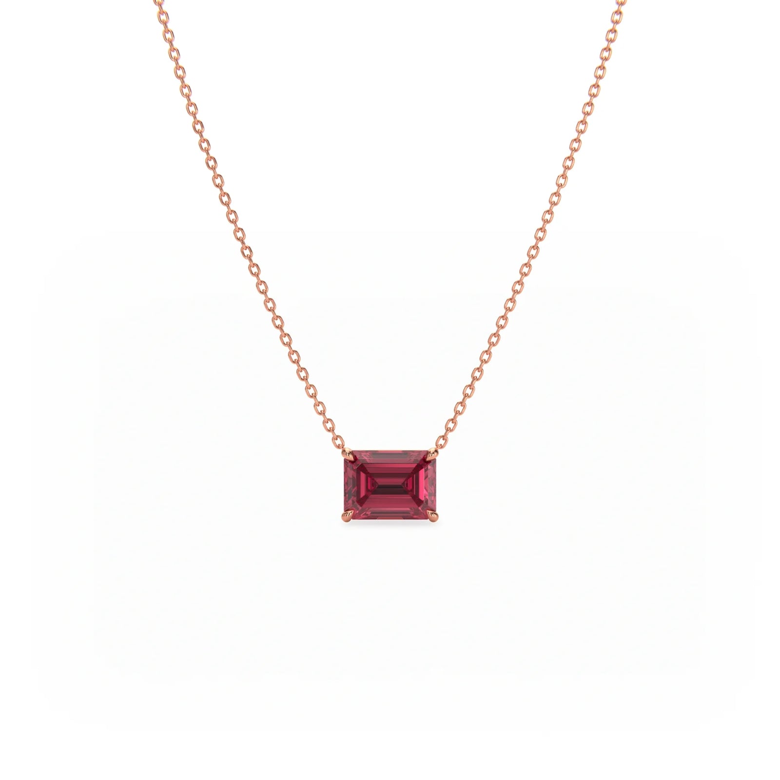 Jardin Solitaire Pendant Necklace Ruby