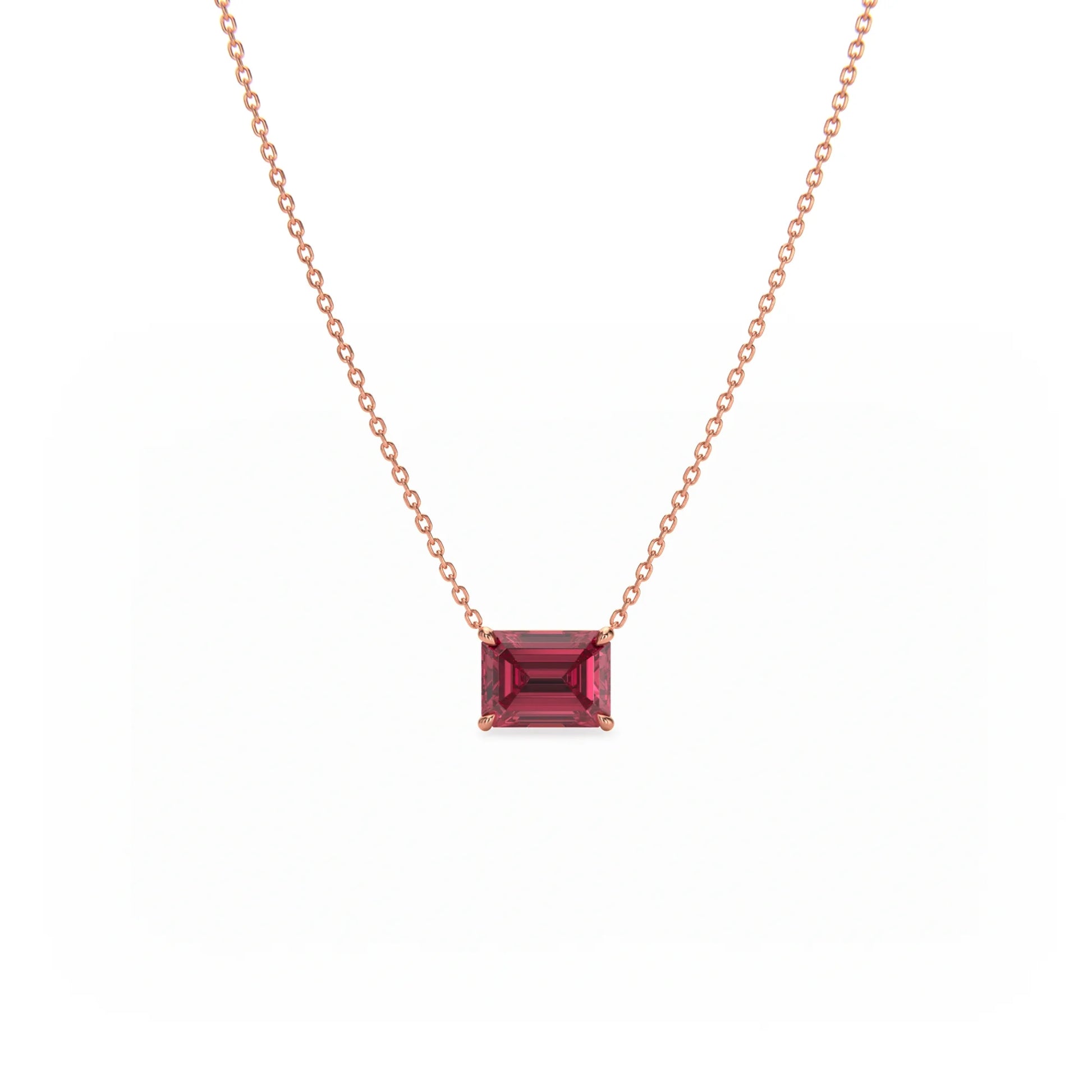 Jardin Solitaire Pendant Necklace Ruby