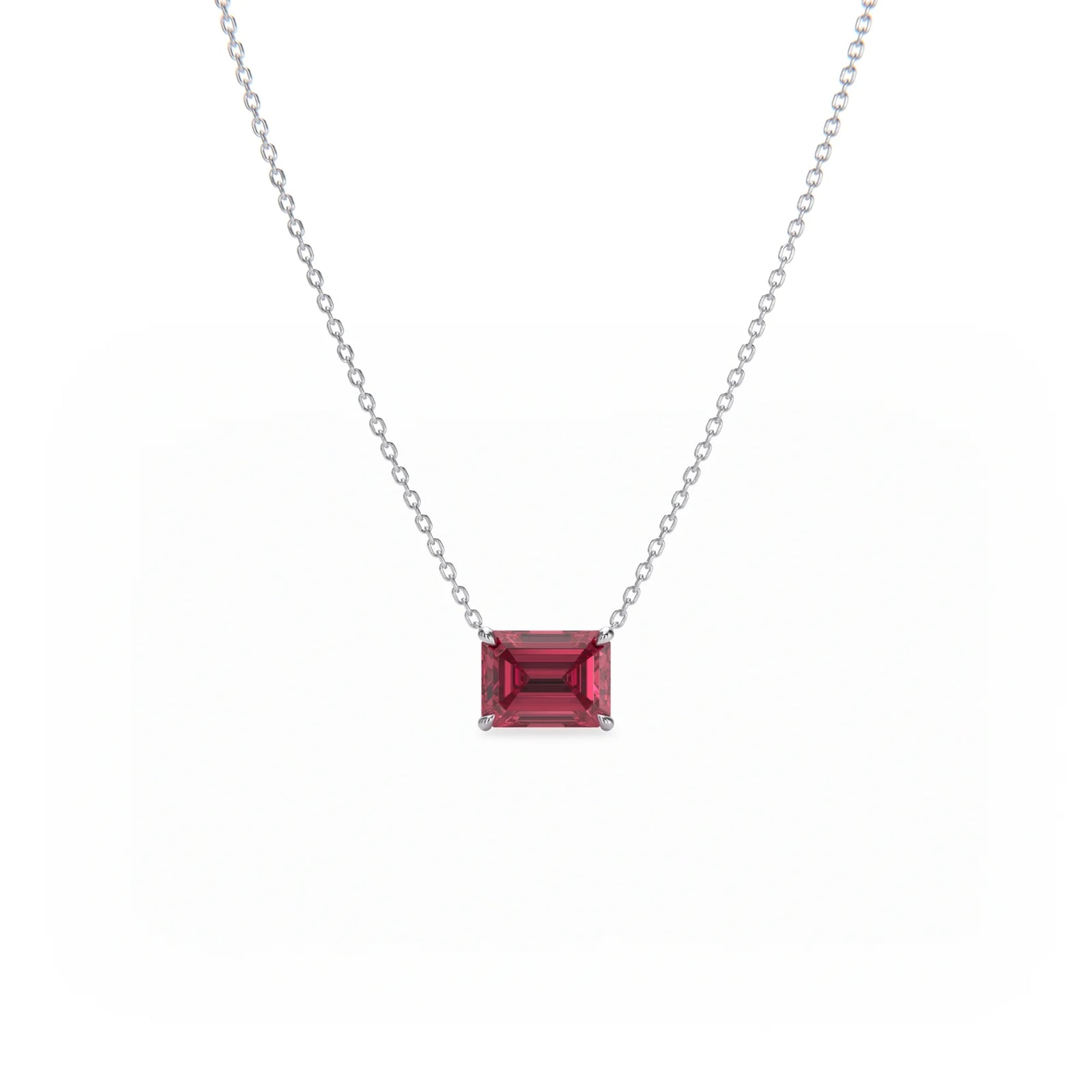 Jardin Solitaire Pendant Necklace Ruby