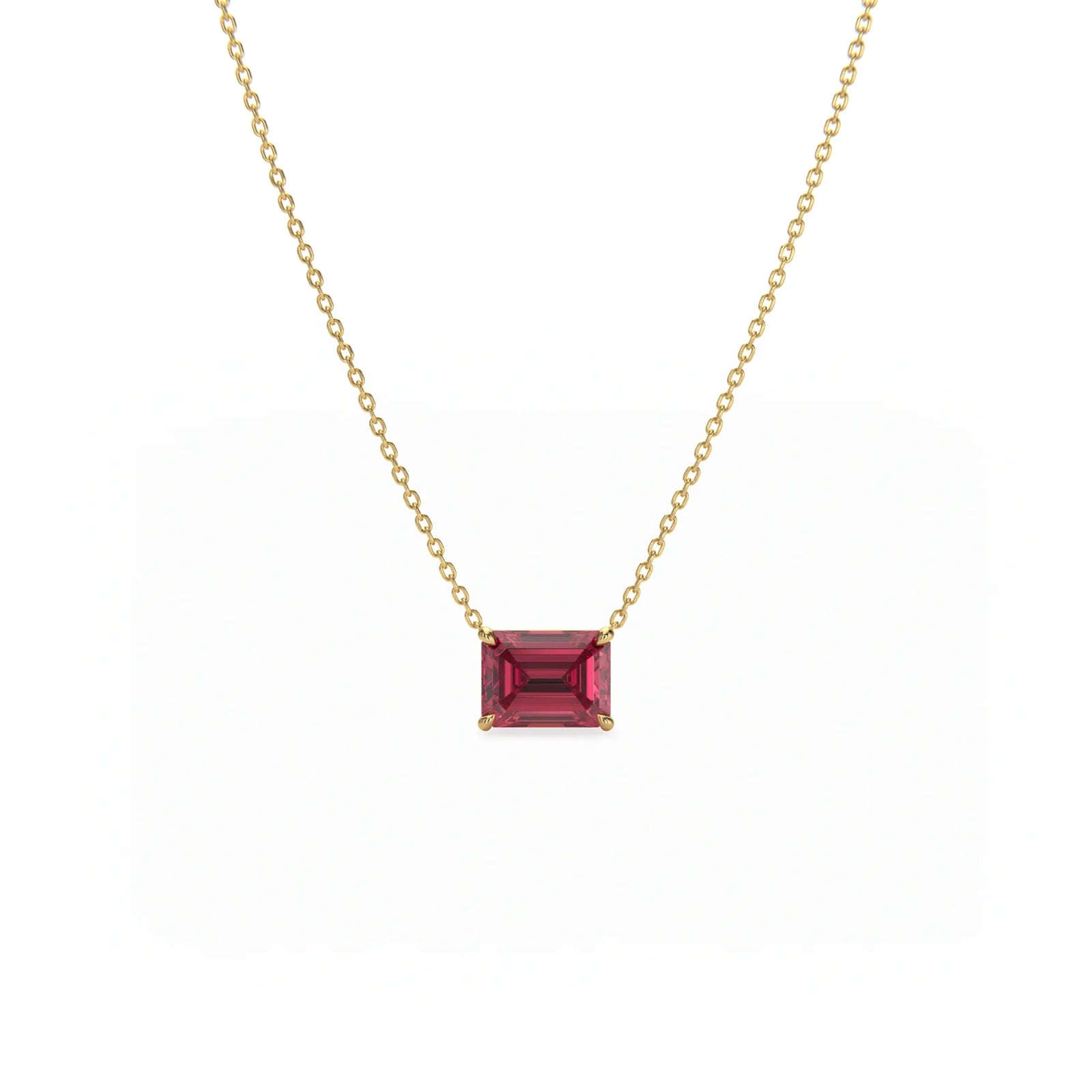 Jardin Solitaire Pendant Necklace Ruby