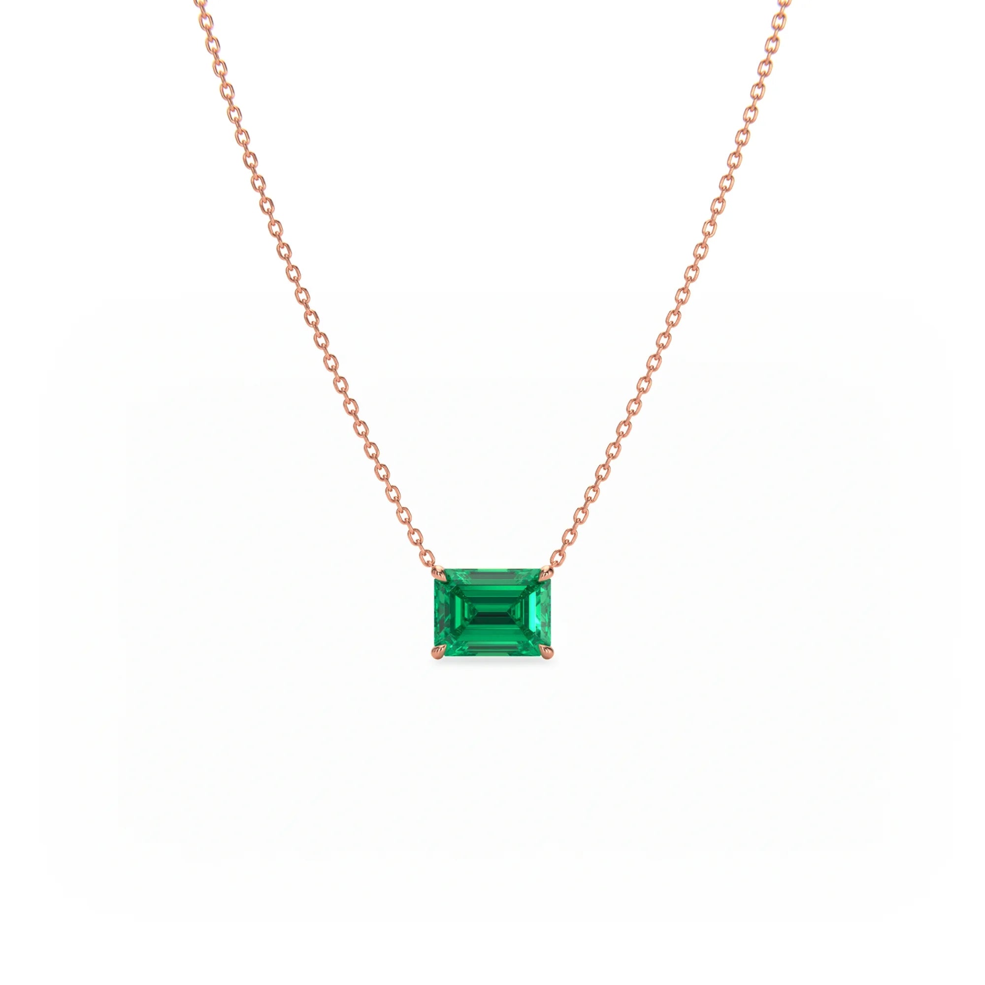 Jardin Solitaire Pendant Necklace Emerald