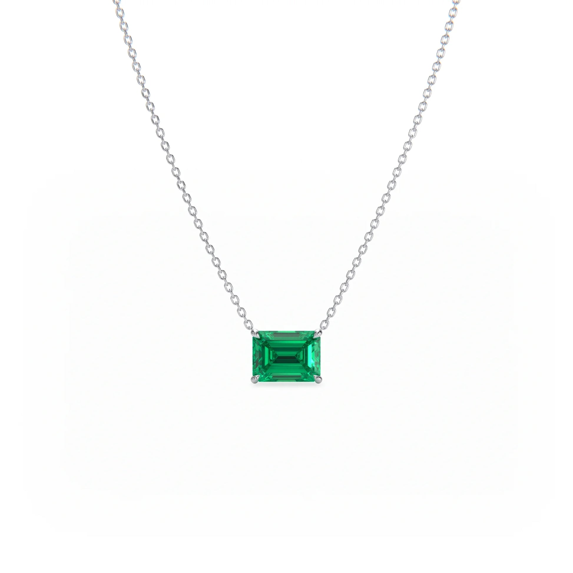 Jardin Solitaire Pendant Necklace Emerald