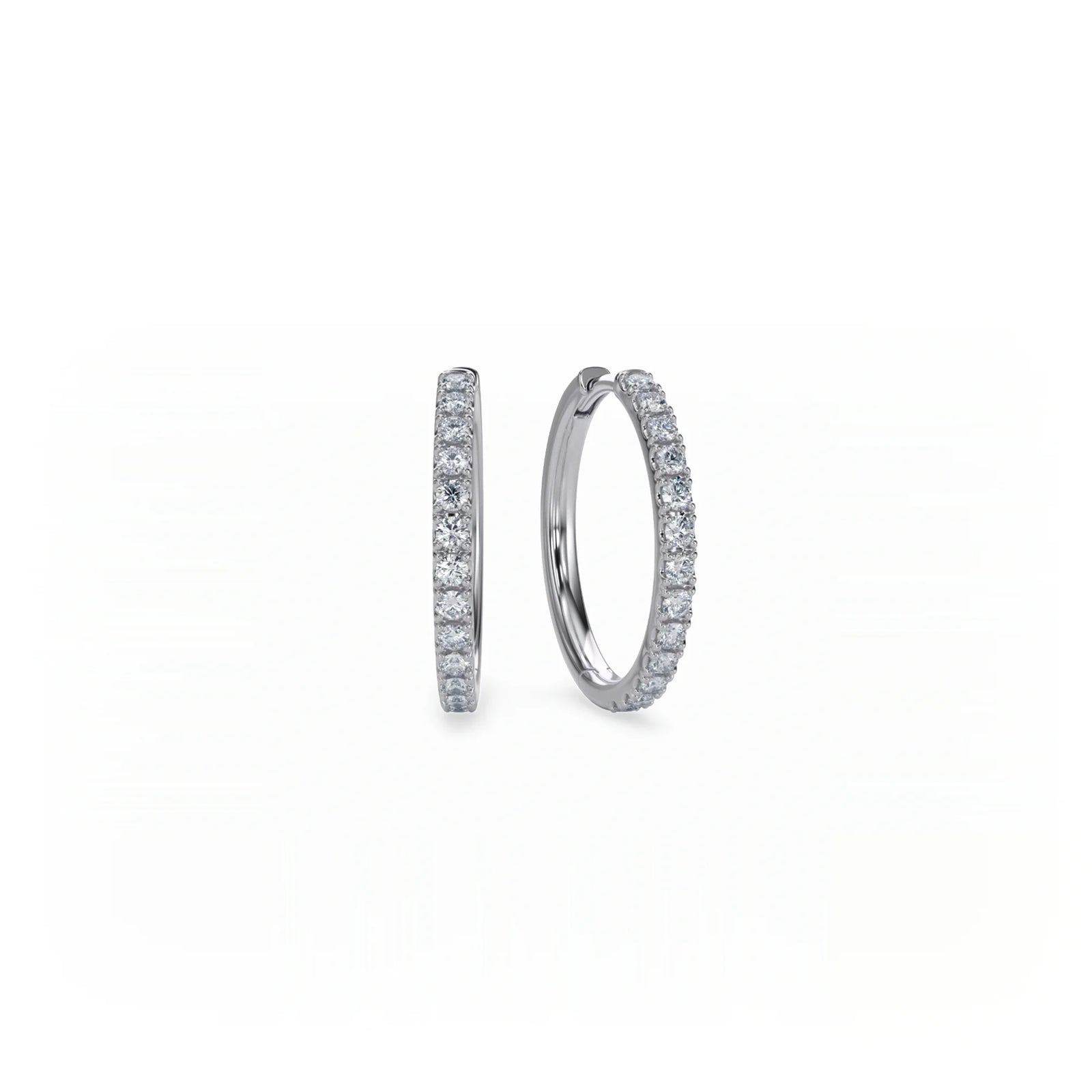 Signature Pavé Diamond Hoop Earrings