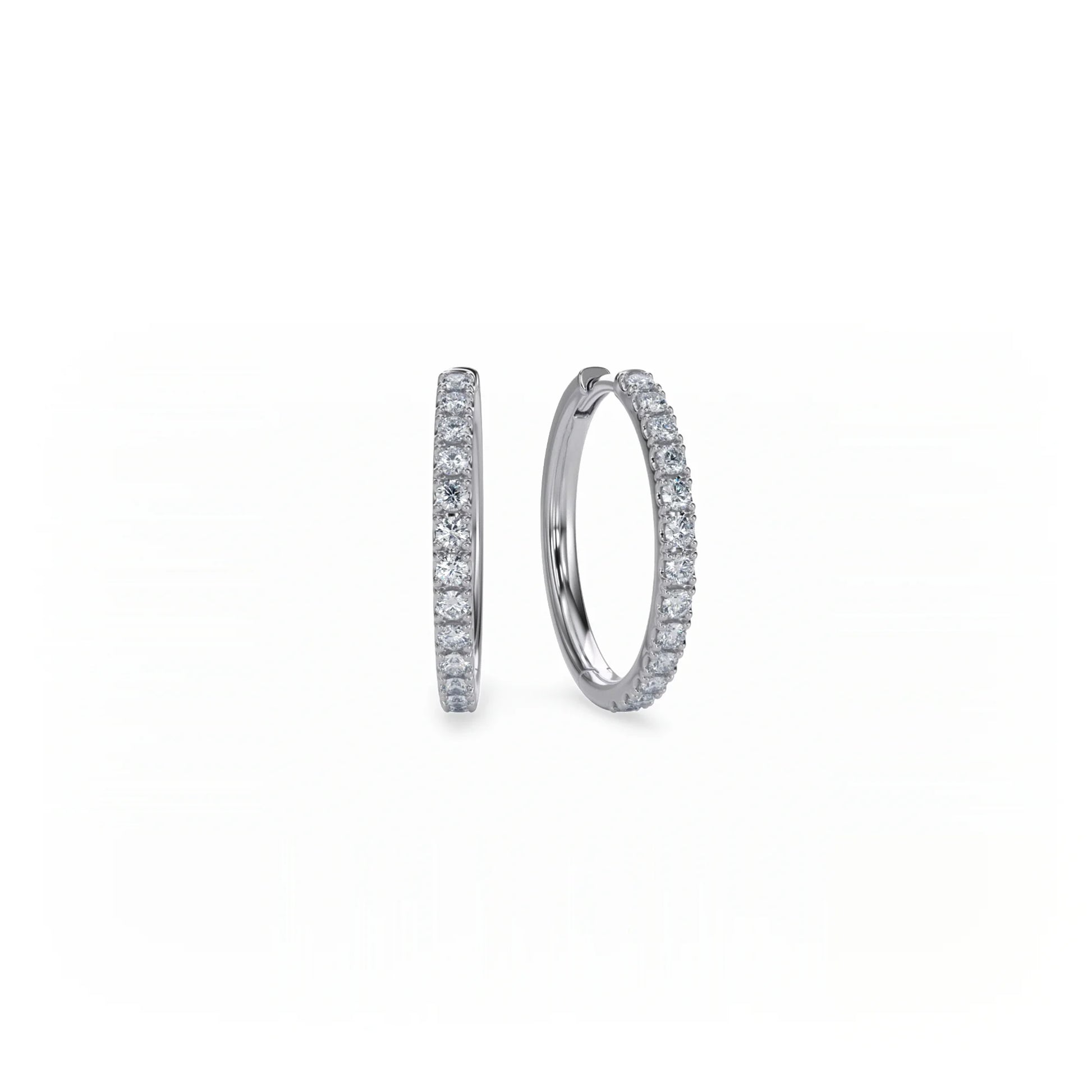 Signature Pavé Diamond Hoop Earrings