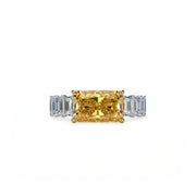 Aura East-West Ring Yellow Diamond