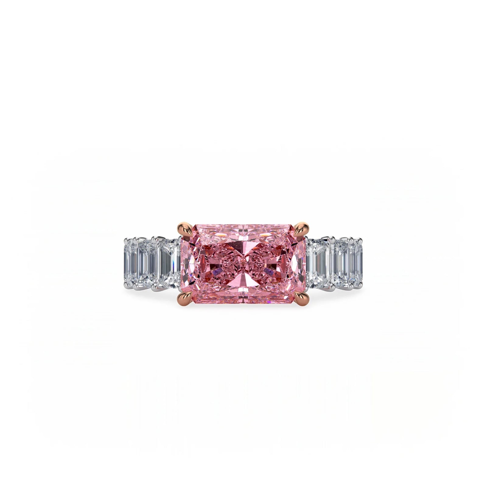 Aura East-West Ring Pink Diamond