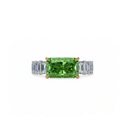 Aura East-West Ring Green Diamond