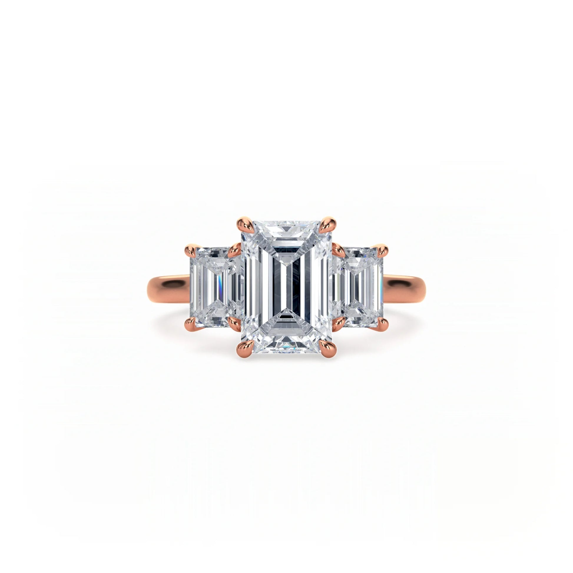 Bonded Trilogy Emerald Cut Ring