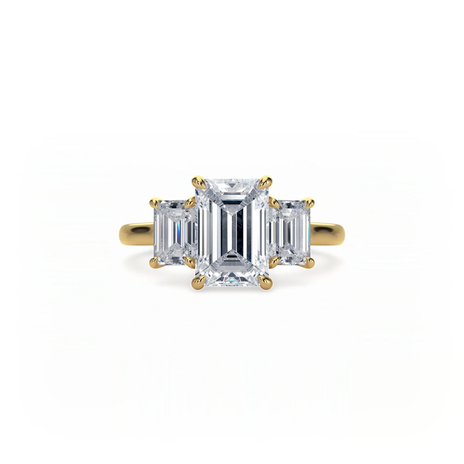 Bonded Trilogy Emerald Cut Ring