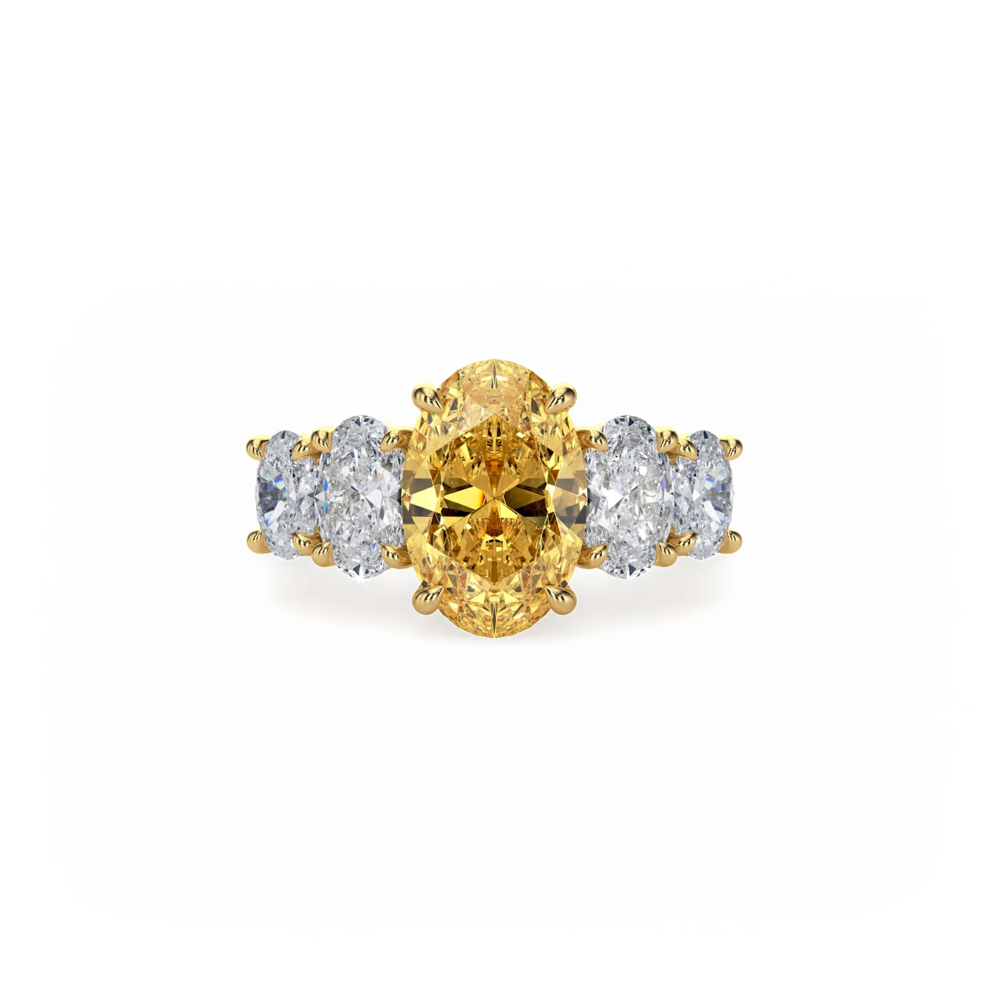 Aura Five Stone Ring Yellow Diamond